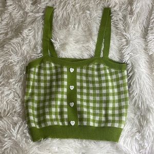 Cider Plaid Cropped Tank